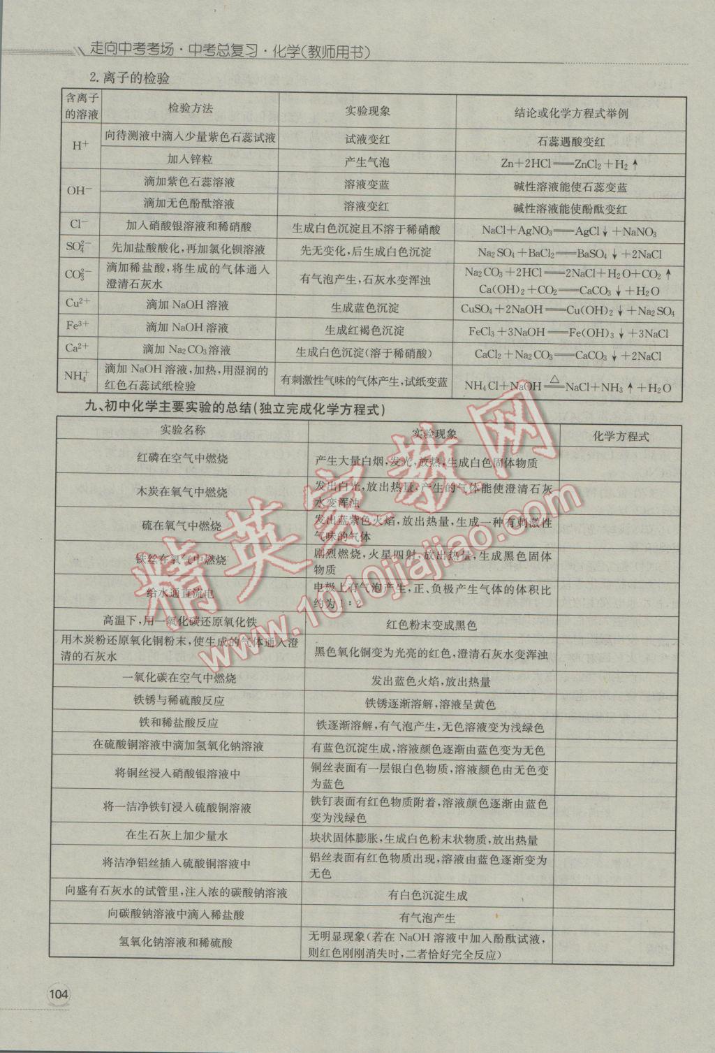 2017年走向中考考场南充中考中考总复习化学人教版 第三部分第四部分第118页