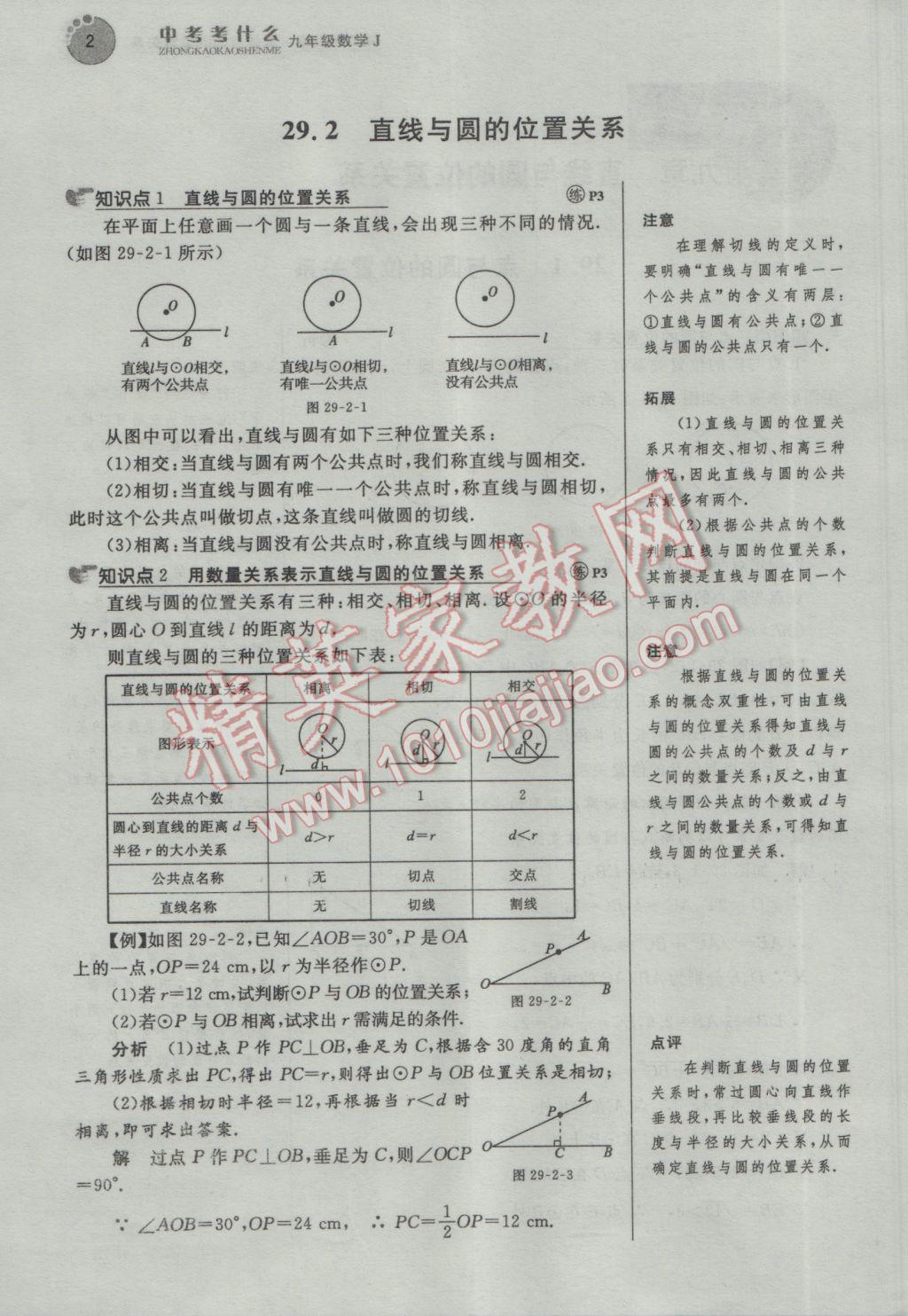 2017年中考考什么九年級數(shù)學下冊冀教版 名師精講第2頁