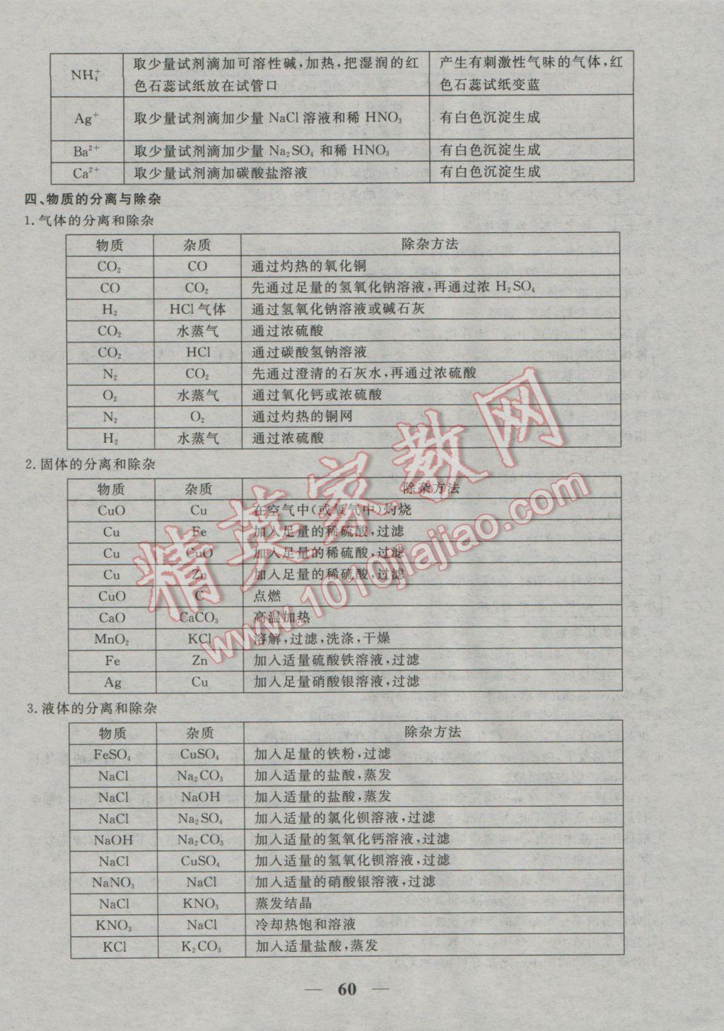 2017年中考試題專題訓練化學河北專版 參考答案第61頁