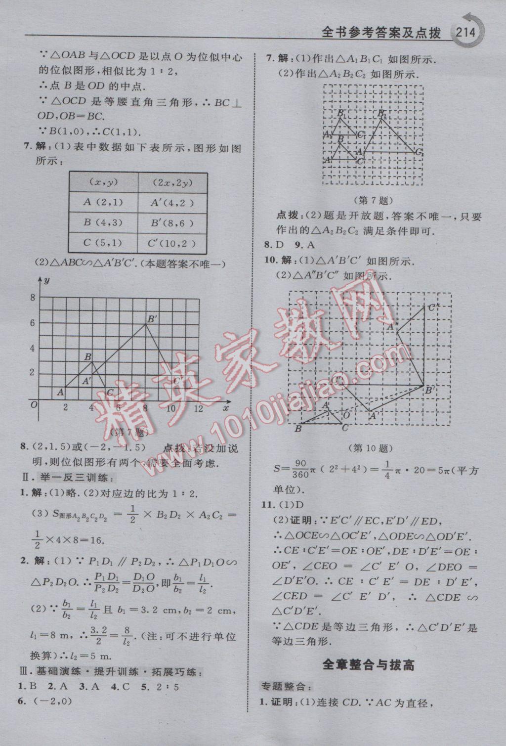 2017年特高級(jí)教師點(diǎn)撥九年級(jí)數(shù)學(xué)下冊(cè)人教版 參考答案第22頁