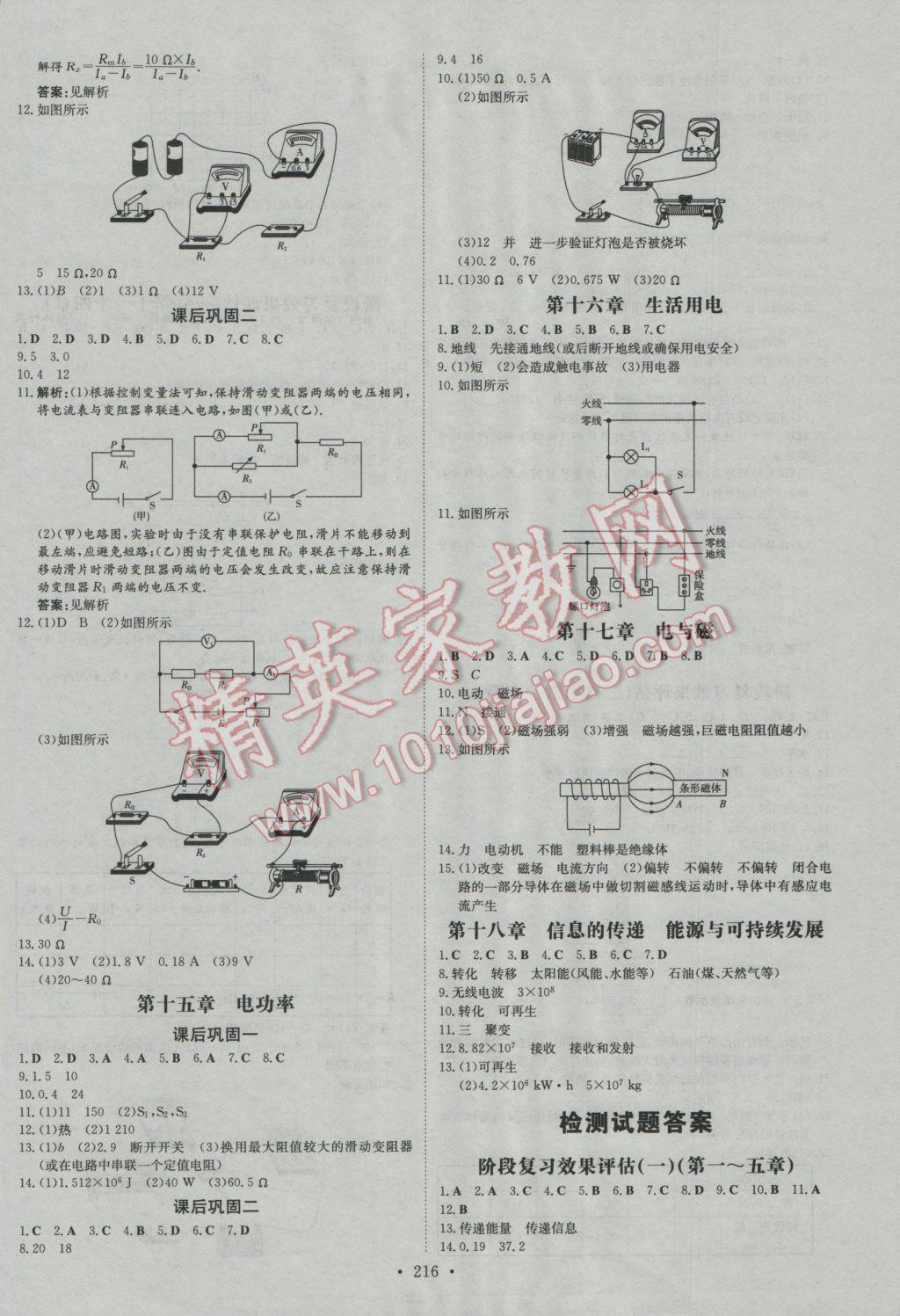 2017年中考總復(fù)習(xí)導(dǎo)與練精講冊(cè)物理 參考答案第14頁(yè)