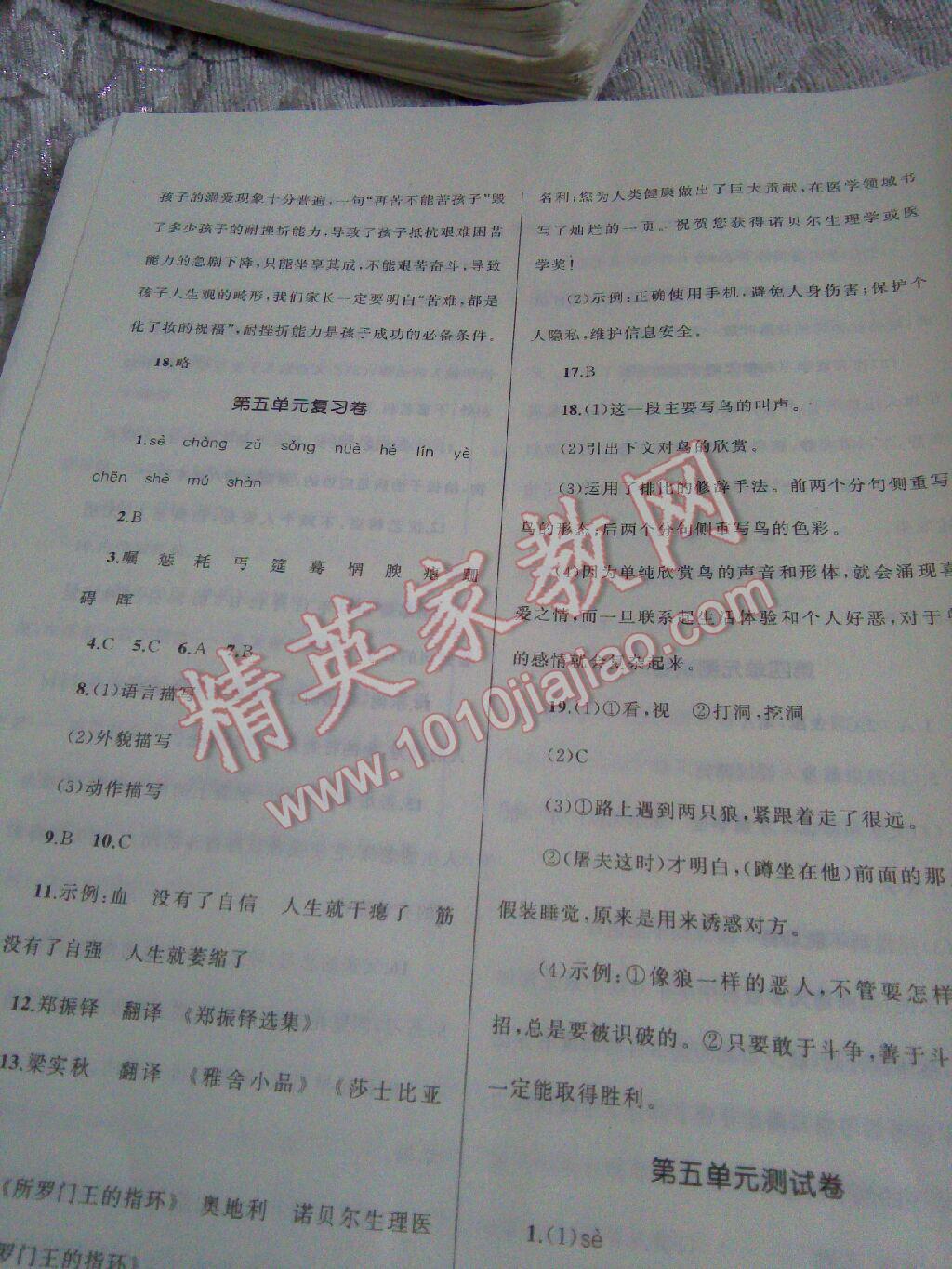 2016年湘教考苑單元測(cè)試卷七年級(jí)語(yǔ)文上冊(cè)人教版 第28頁(yè)