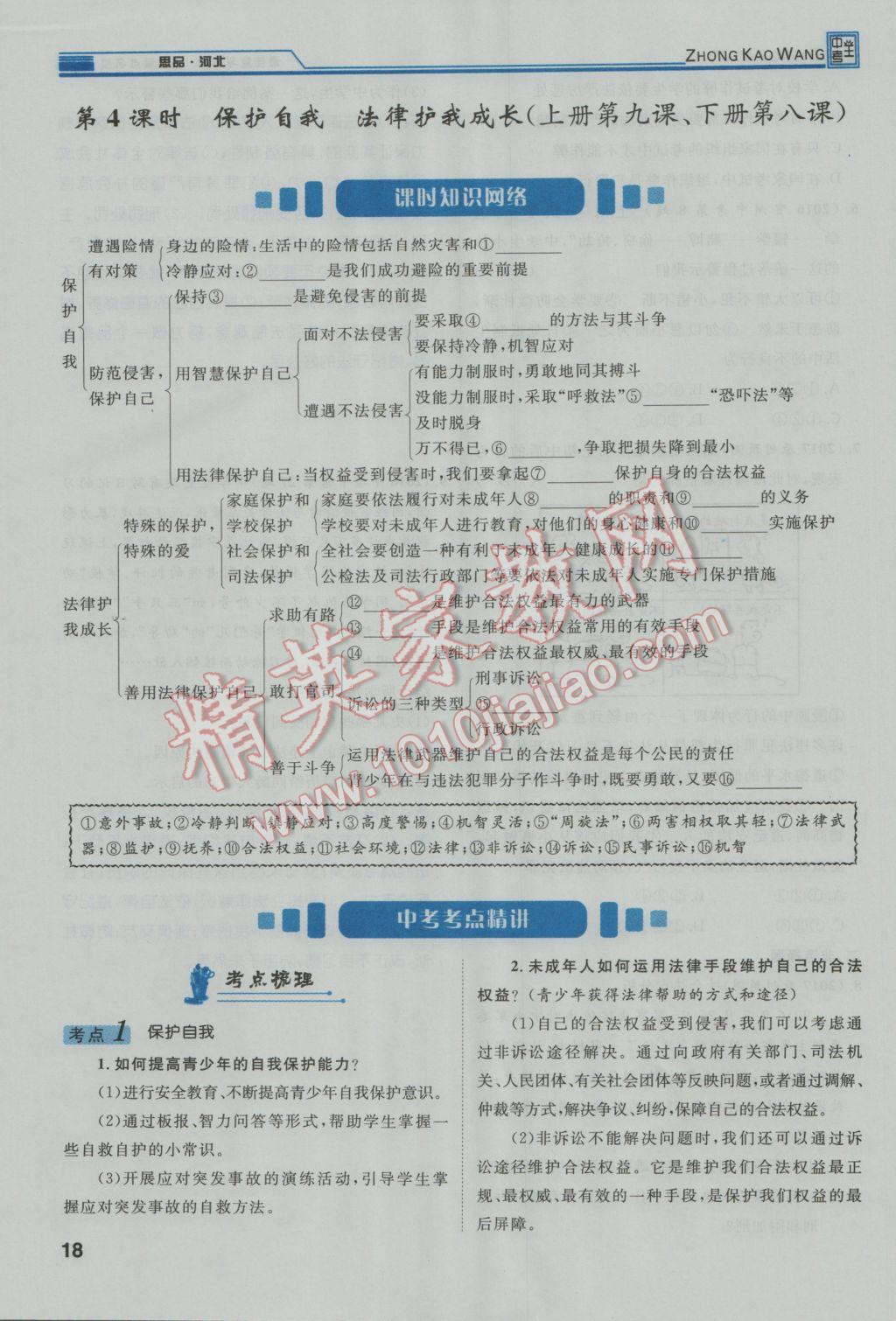 2017年鴻鵠志文化河北中考命題研究中考王思想品德 第一編教材知識(shí)梳理七年級(jí)第20頁(yè)