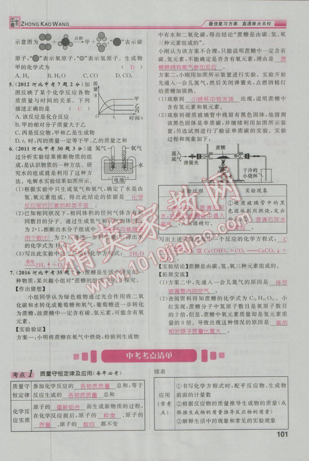 2017年鴻鵠志文化河北中考命題研究中考王化學 第一編教材知識梳理模塊二到模塊五第22頁