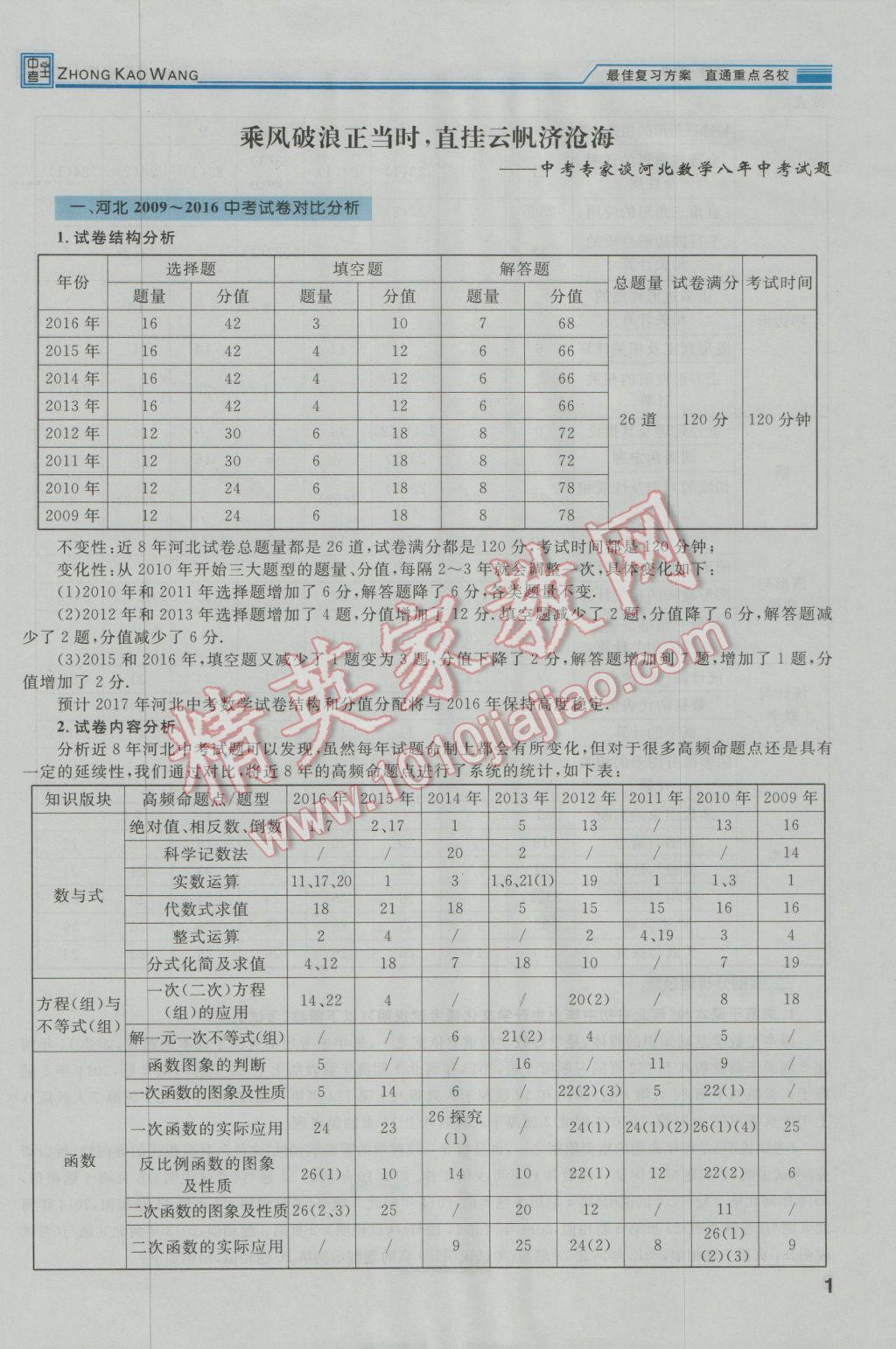 2017年鸿鹄志文化河北中考命题研究中考王数学 第一编教材知识梳理篇第一章第二章第2页