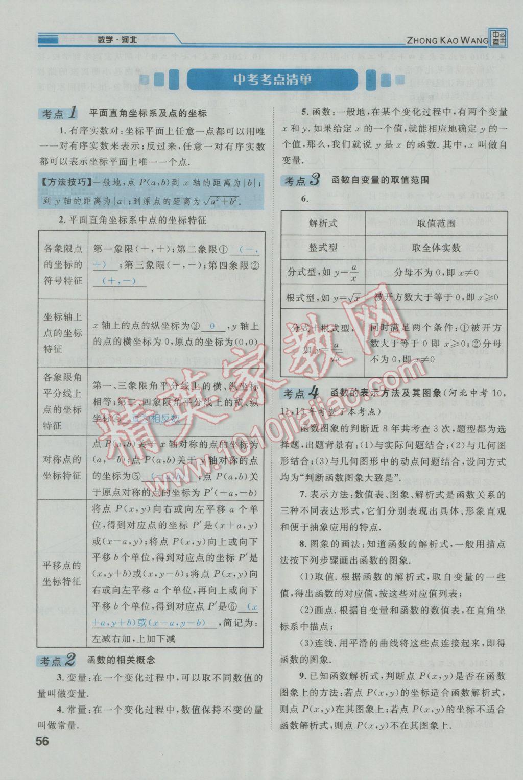 2017年鸿鹄志文化河北中考命题研究中考王数学 第一编教材知识梳理篇第三章第四章第93页