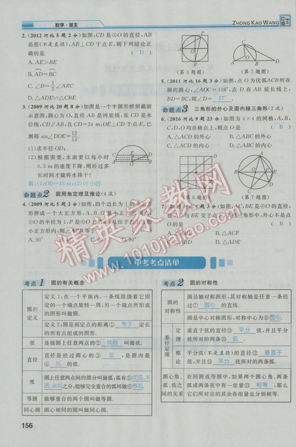 2017年鸿鹄志文化河北中考命题研究中考王数学 第一编教材知识梳理篇第七章第八章第57页