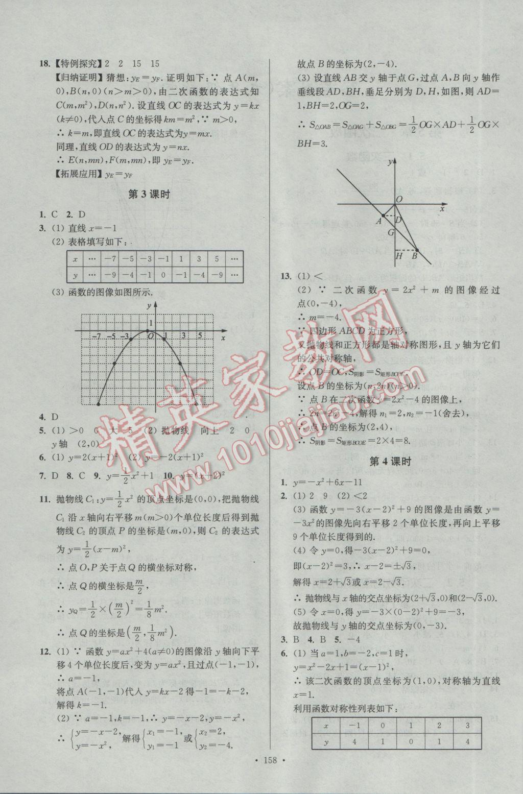 2017年南通小題課時(shí)作業(yè)本九年級(jí)數(shù)學(xué)下冊(cè)江蘇版 參考答案第2頁(yè)