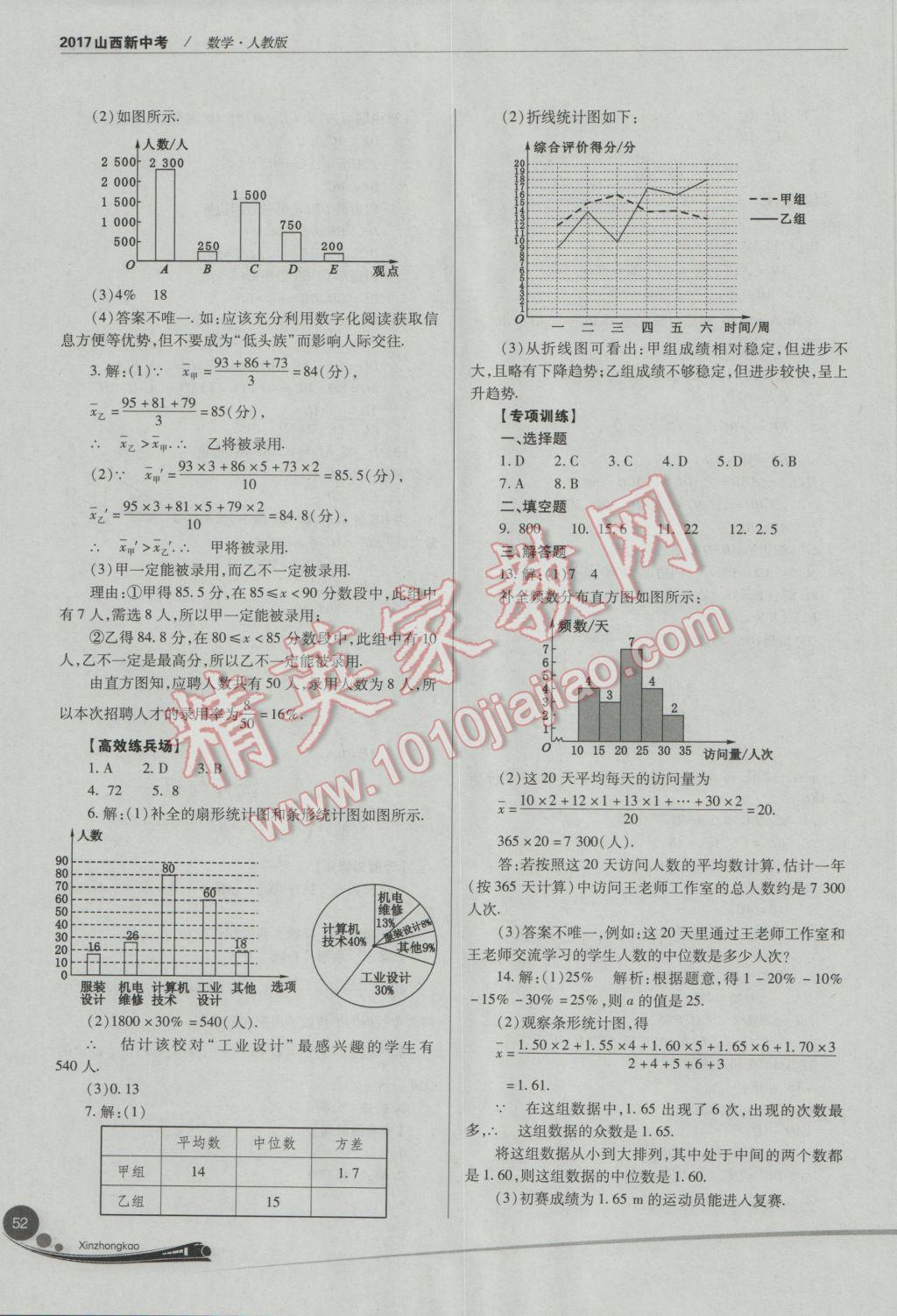 2017年山西新中考數(shù)學(xué)人教版 參考答案第52頁