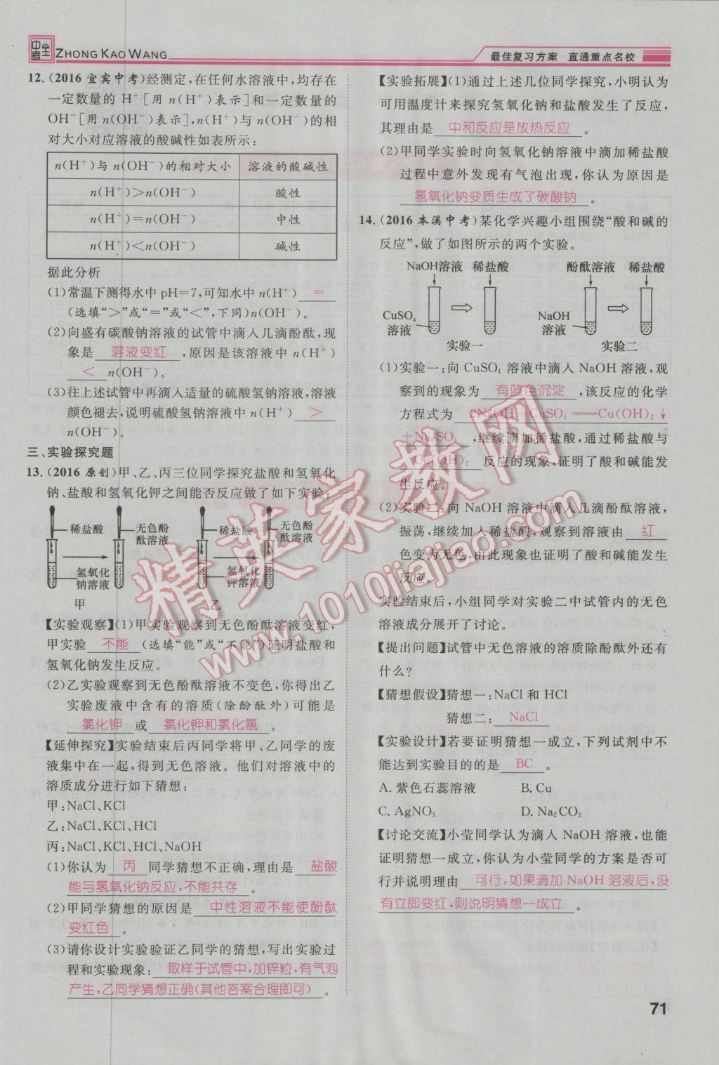 2017年鴻鵠志文化河北中考命題研究中考王化學(xué) 第一編教材知識梳理篇模塊一第148頁