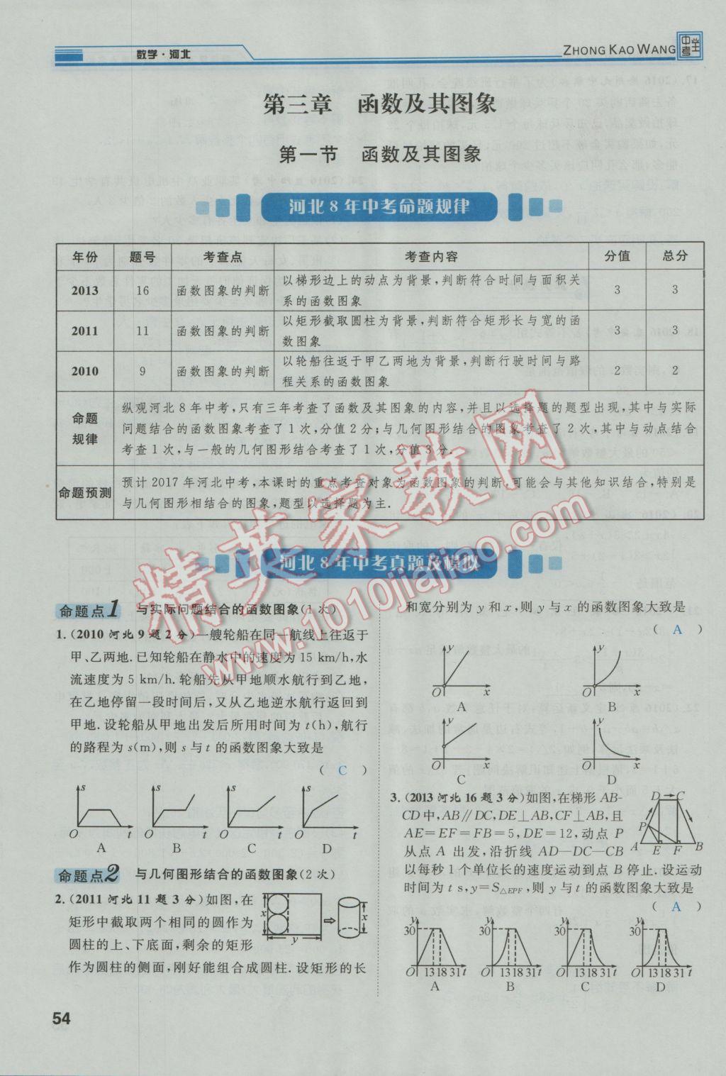 2017年鸿鹄志文化河北中考命题研究中考王数学 第一编教材知识梳理篇第三章第四章第91页