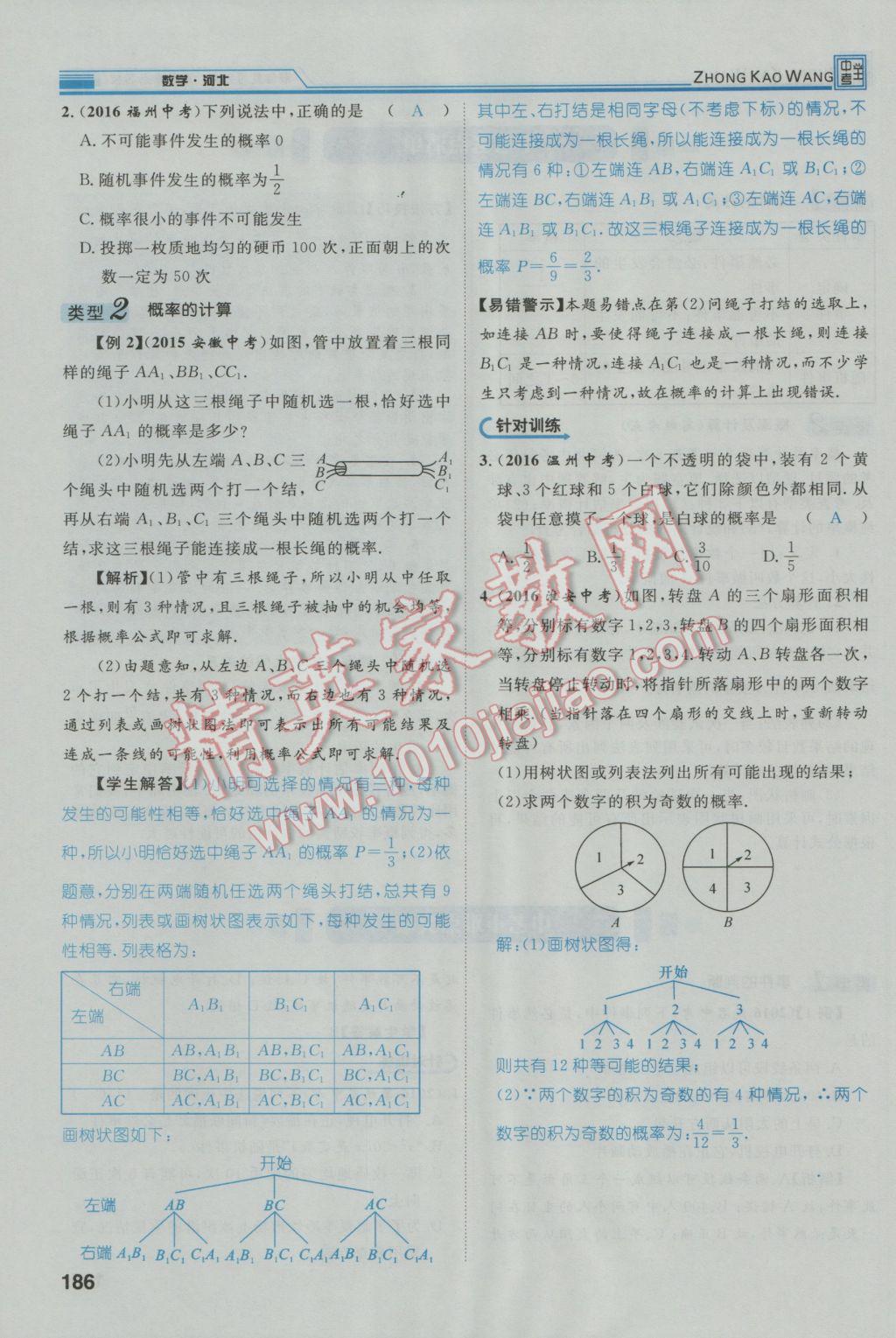 2017年鸿鹄志文化河北中考命题研究中考王数学 第一编教材知识梳理篇第七章第八章第87页