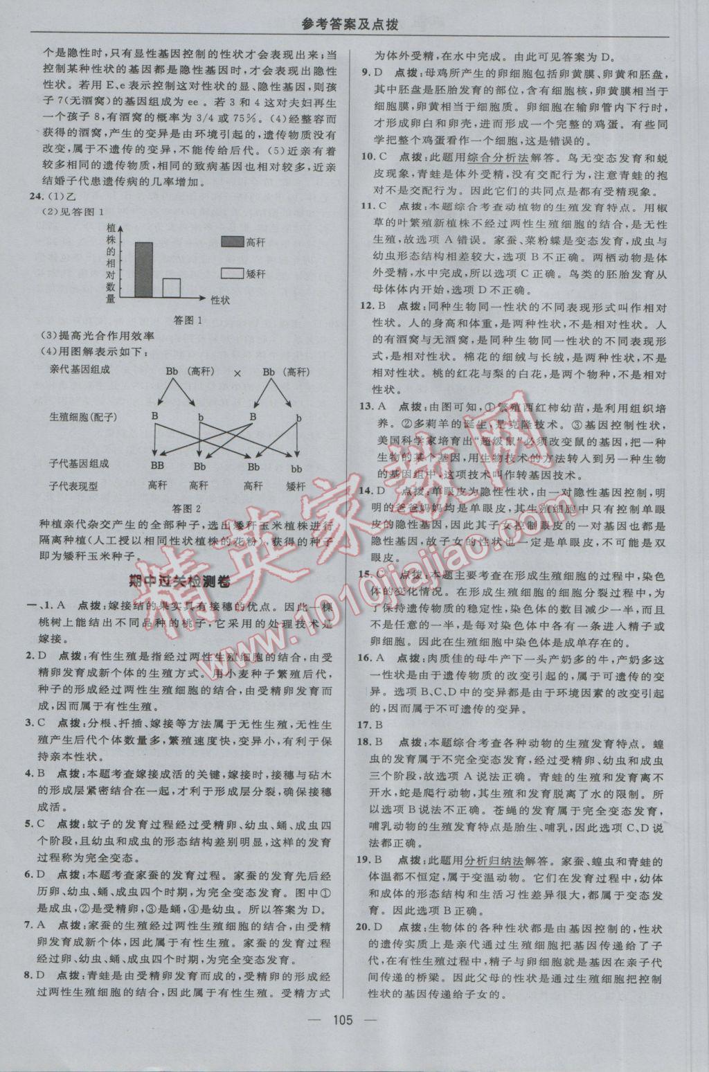 2017年綜合應(yīng)用創(chuàng)新題典中點(diǎn)八年級(jí)生物下冊(cè)人教版 參考答案第3頁(yè)