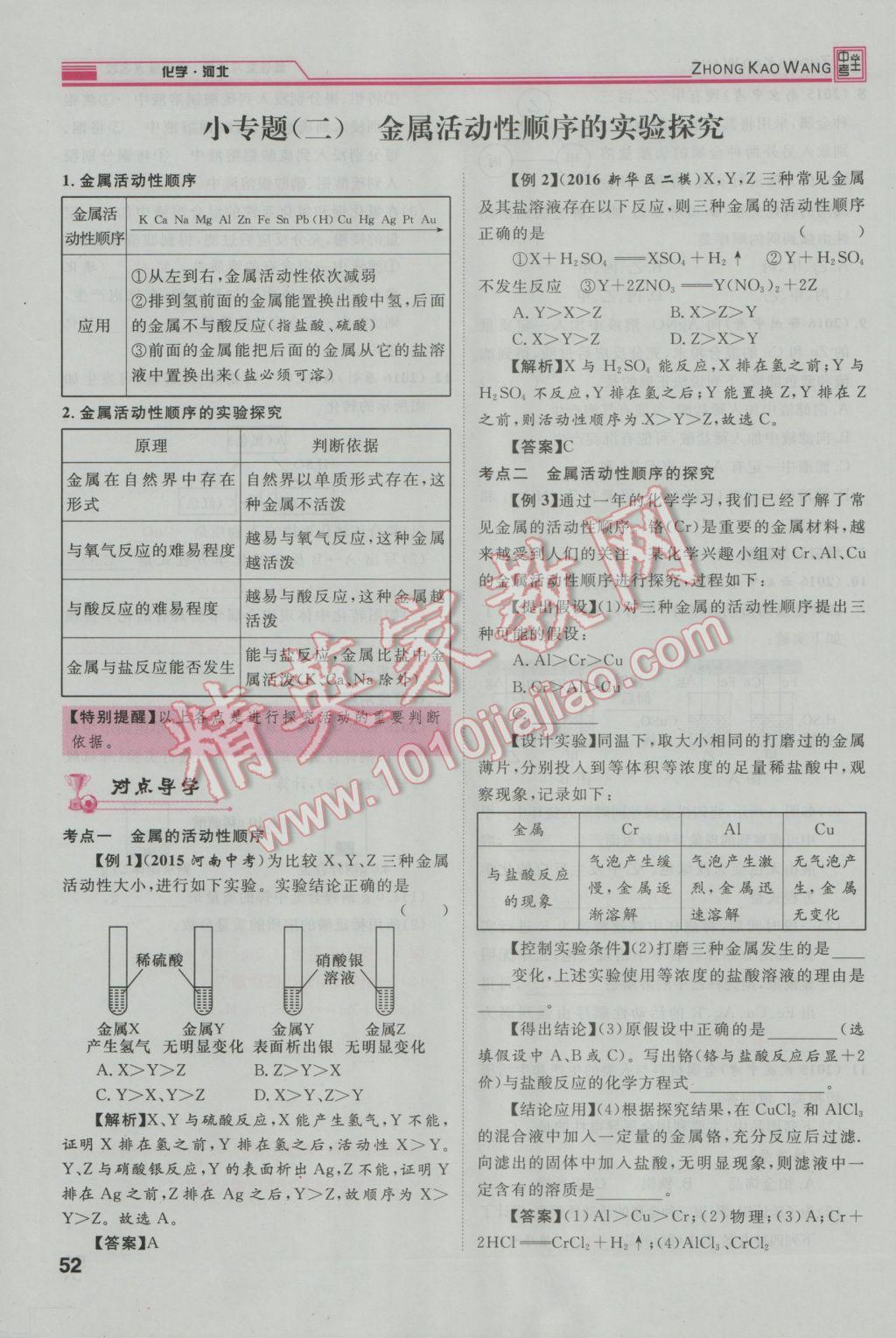 2017年鴻鵠志文化河北中考命題研究中考王化學(xué) 第一編教材知識(shí)梳理篇模塊一第129頁(yè)