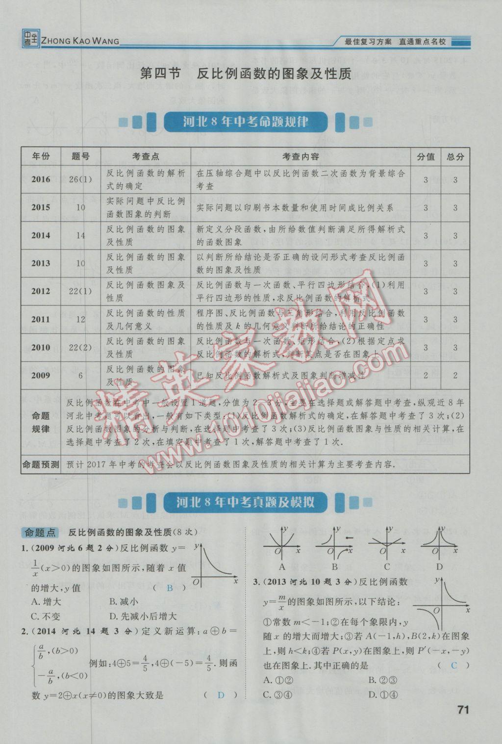 2017年鴻鵠志文化河北中考命題研究中考王數(shù)學(xué) 第一編教材知識(shí)梳理篇第三章第四章第108頁