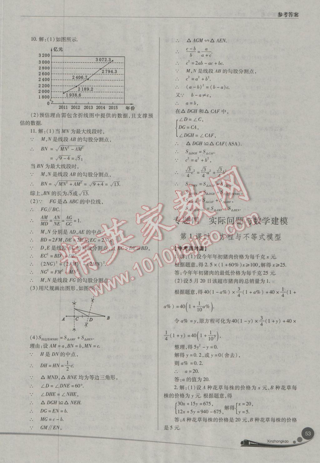 2017年山西新中考數(shù)學(xué)北師大版 參考答案第53頁