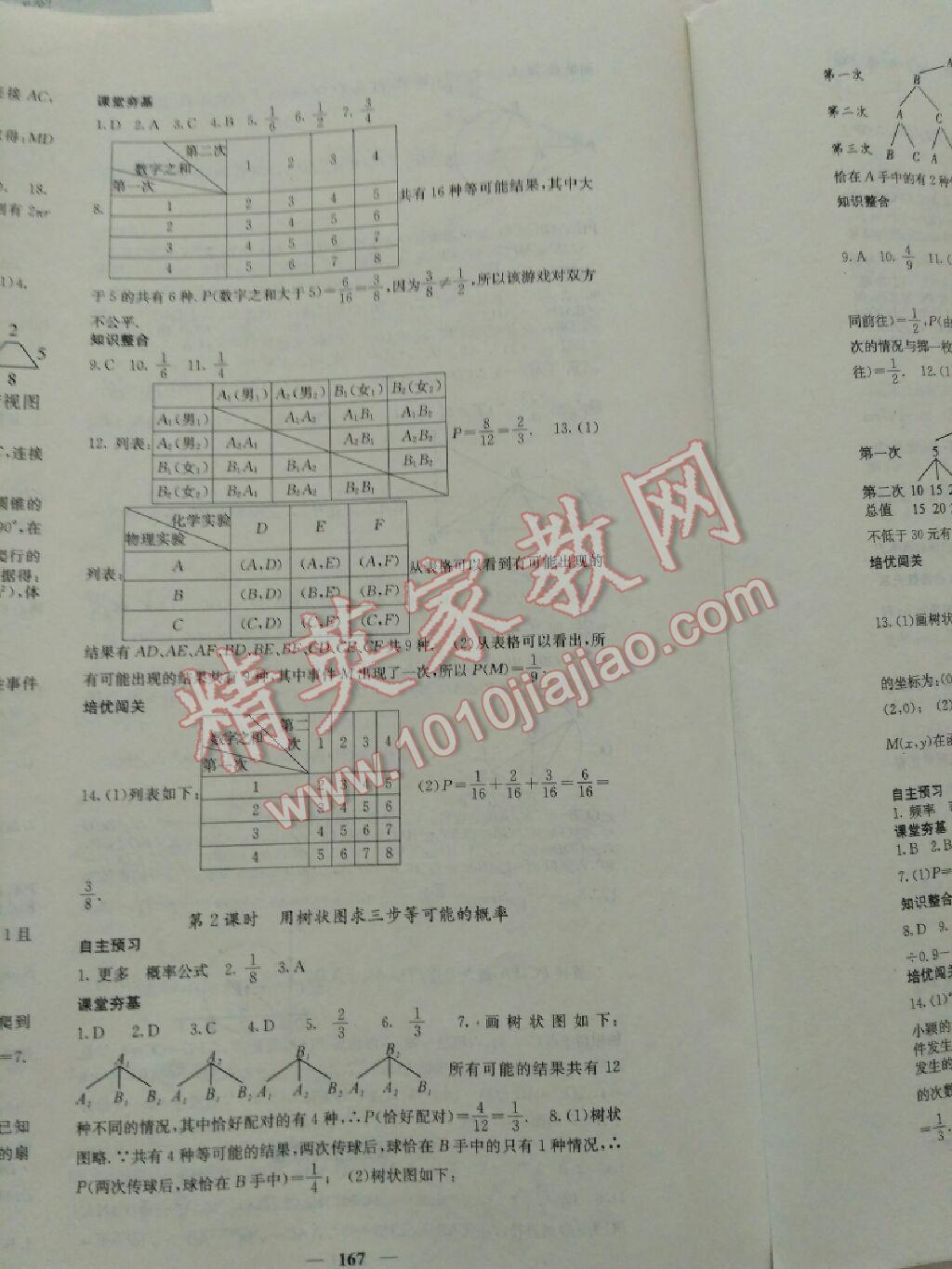 2017年名校课堂内外九年级数学下册人教版 第67页