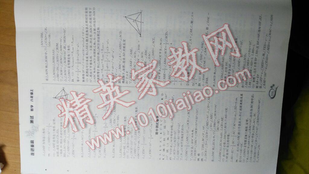 2016年走進重高培優(yōu)測試八年級數(shù)學(xué)上冊浙教版 第8頁