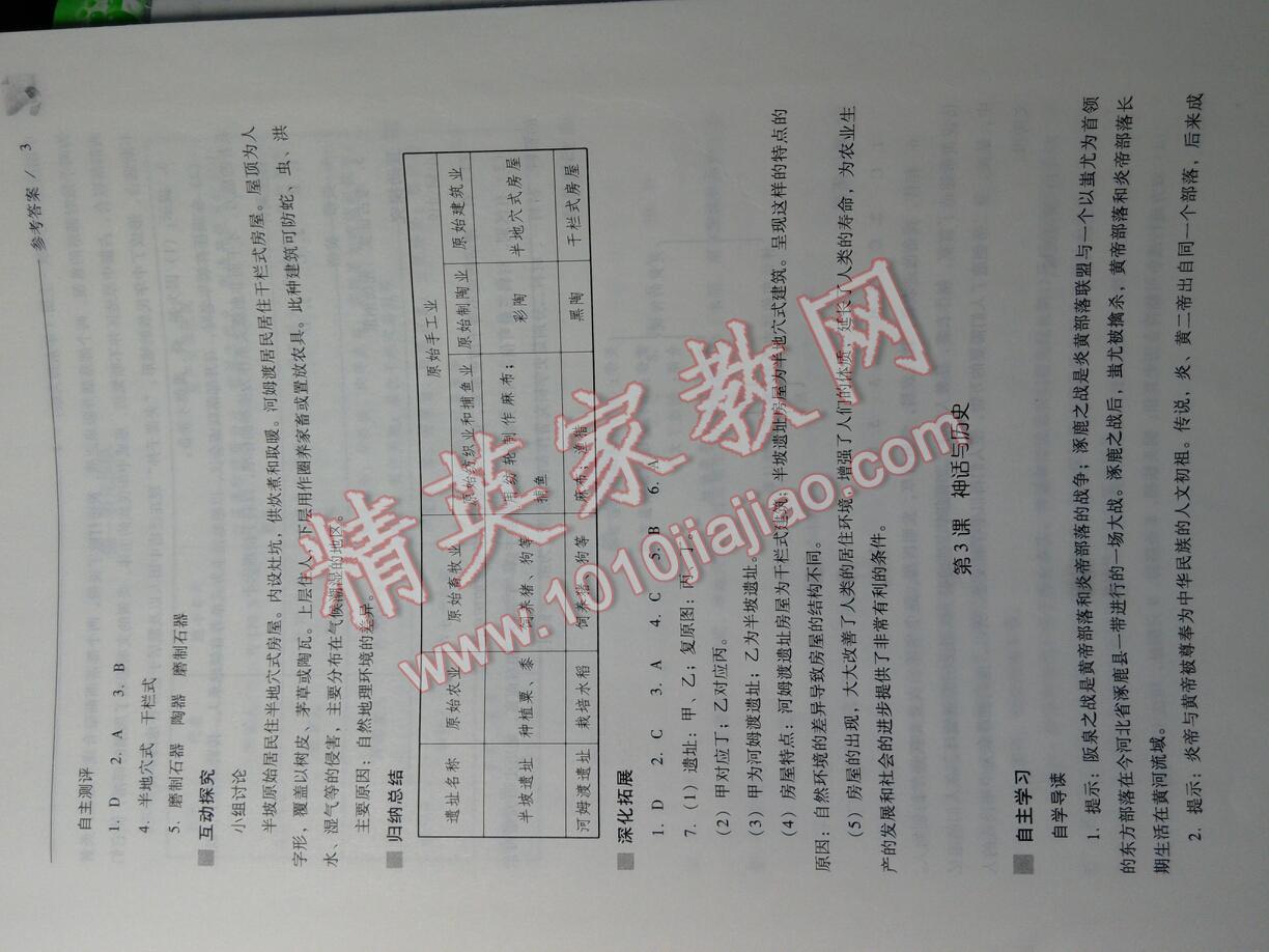 2016年新課程問題解決導(dǎo)學(xué)方案七年級中國歷史上冊華東師大版 第69頁