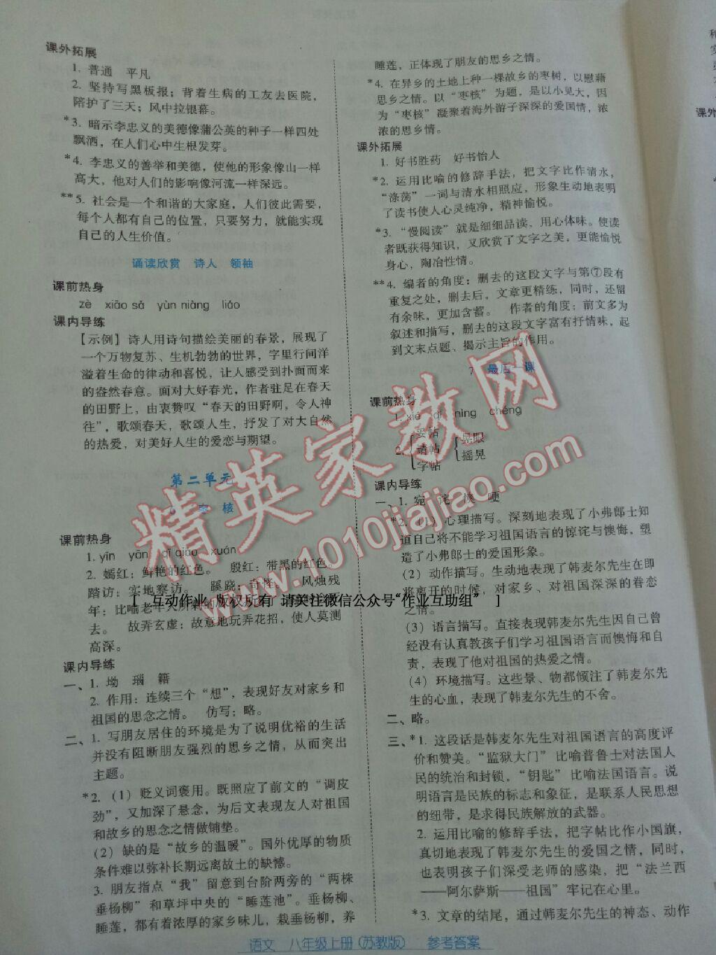 2016年云南省標準教輔優(yōu)佳學(xué)案八年級語文上冊蘇教版 第13頁