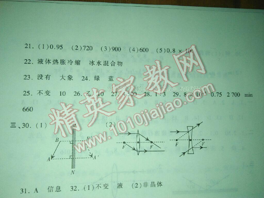 2016年王朝霞各地期末試卷精選八年級物理上冊人教版河南專版 第40頁