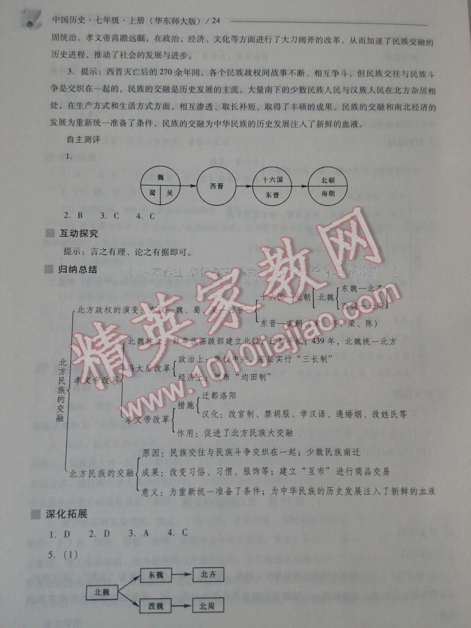 2016年新課程問(wèn)題解決導(dǎo)學(xué)方案七年級(jí)中國(guó)歷史上冊(cè)華東師大版 第90頁(yè)