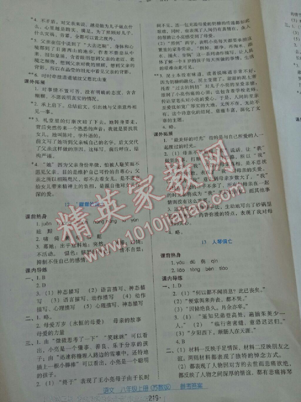 2016年云南省标准教辅优佳学案八年级语文上册苏教版 第17页