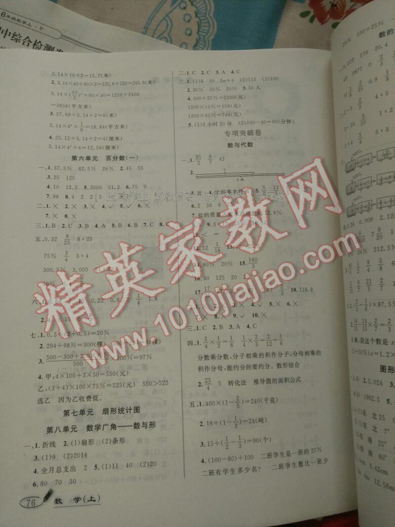 2016年亮點激活精編提優(yōu)100分大試卷六年級數學上冊人教版 第12頁