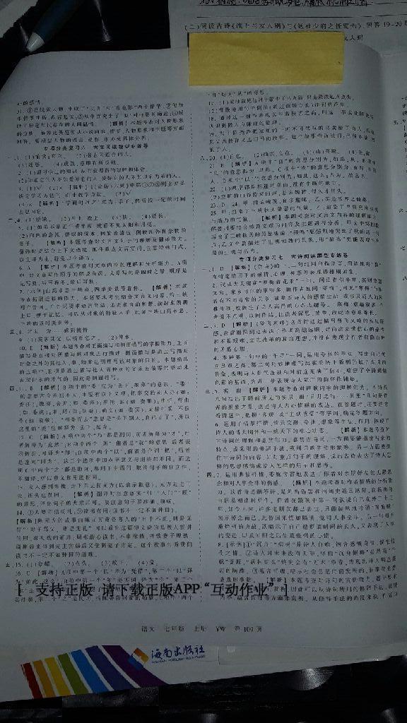 2016年王朝霞考點梳理時習(xí)卷七年級語文上冊蘇教版 第13頁