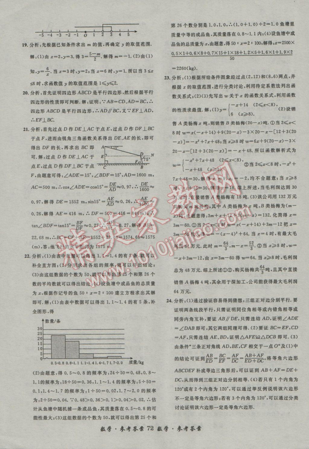 2017年浙江省3年中考試卷匯編中考考什么數(shù)學(xué) 參考答案第72頁(yè)