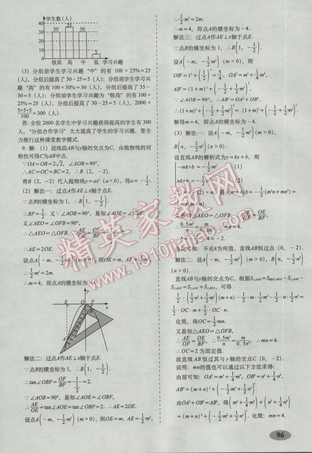 2017年聚能闖關(guān)期末復(fù)習(xí)沖刺卷九年級(jí)數(shù)學(xué)下冊(cè)華師大版 參考答案第16頁