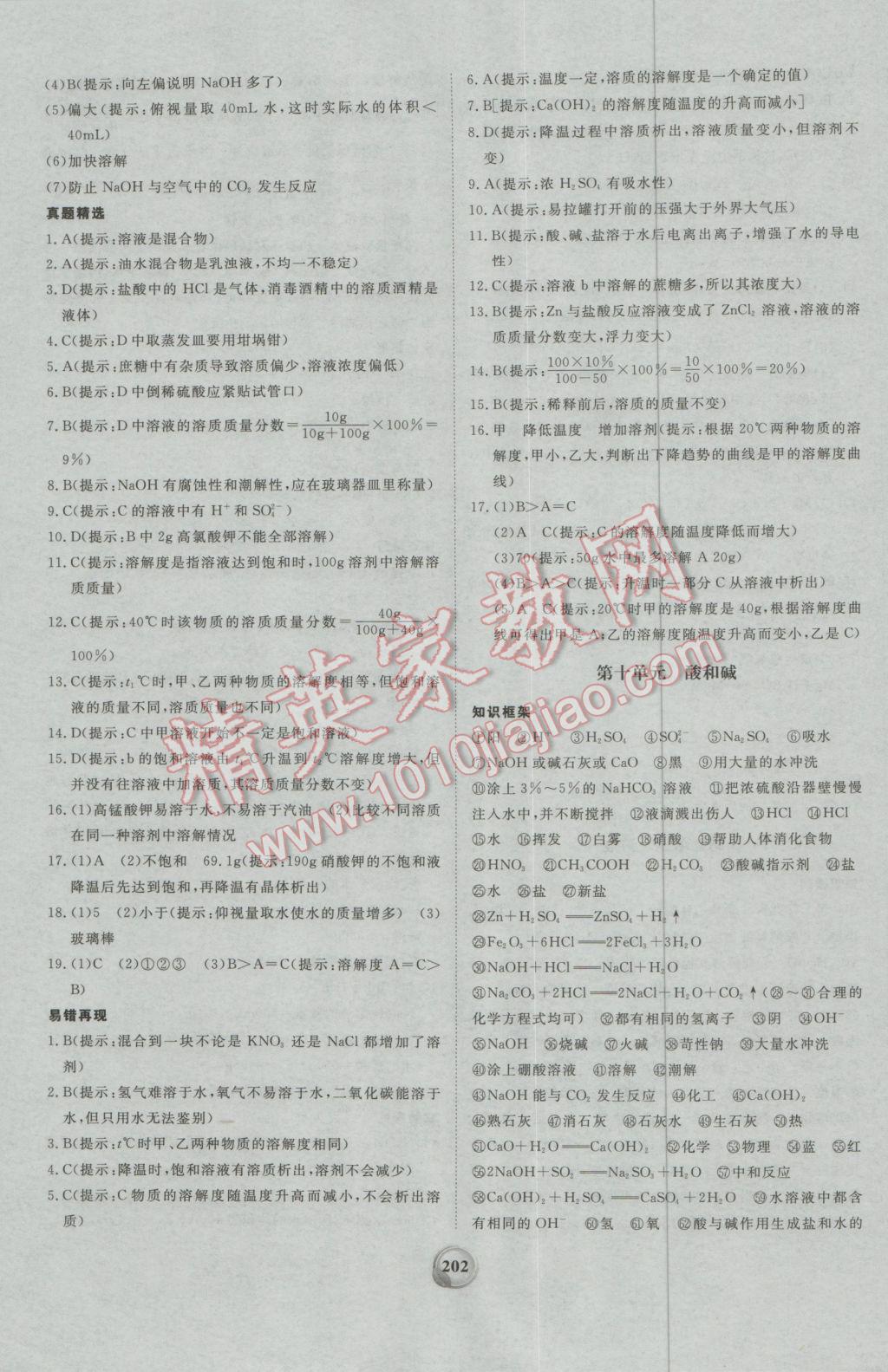 2017年昕金立文化河南中考一本全化學(xué) 參考答案第14頁