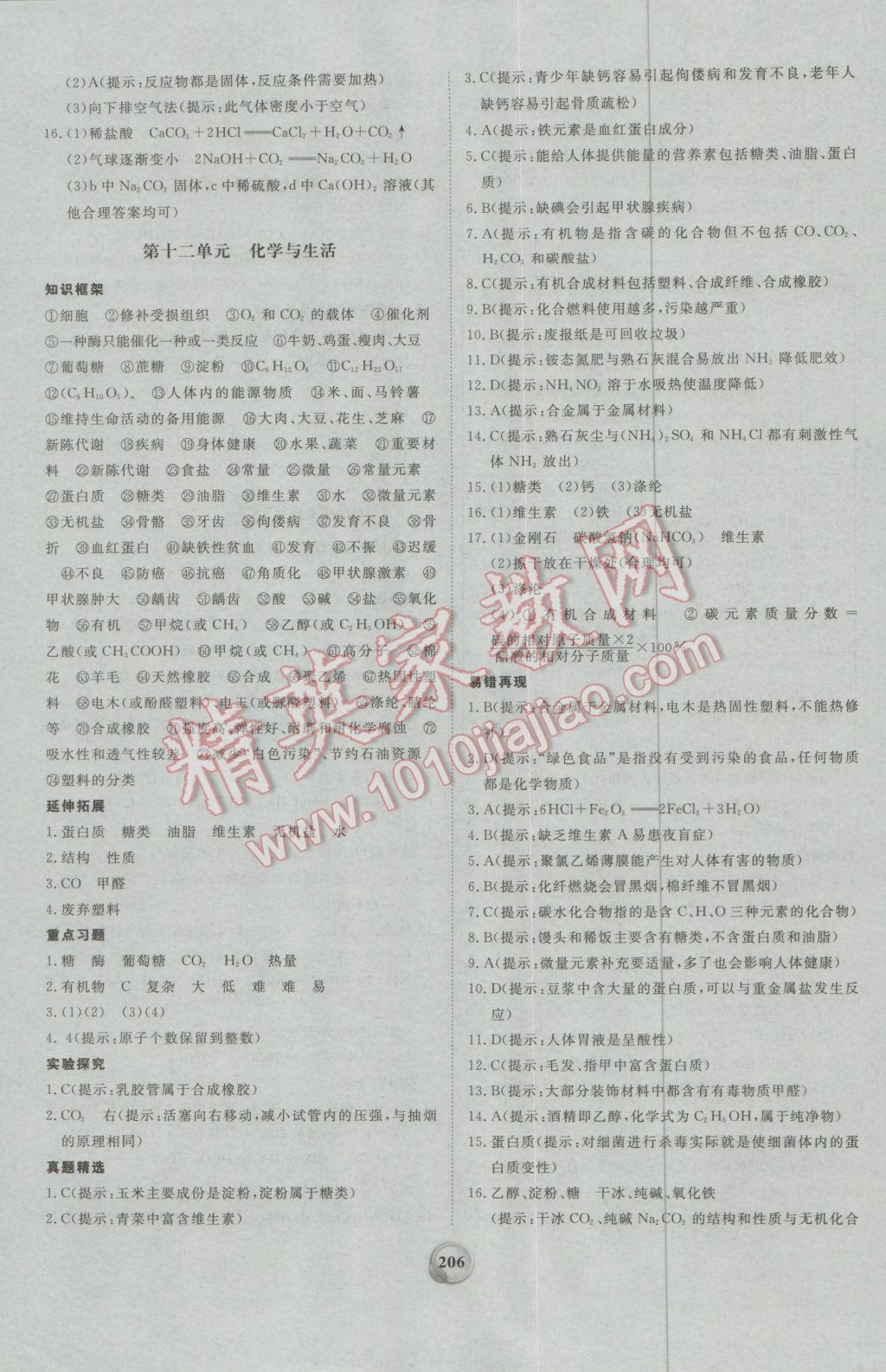 2017年昕金立文化河南中考一本全化學(xué) 參考答案第18頁