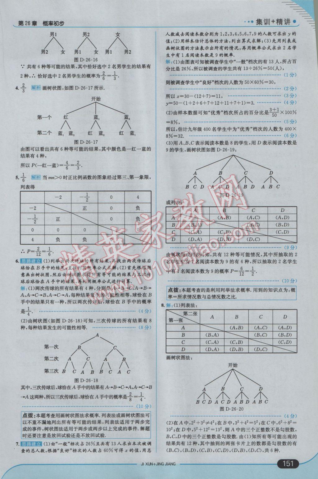 2017年走向中考考場九年級數(shù)學下冊滬科版 參考答案第41頁