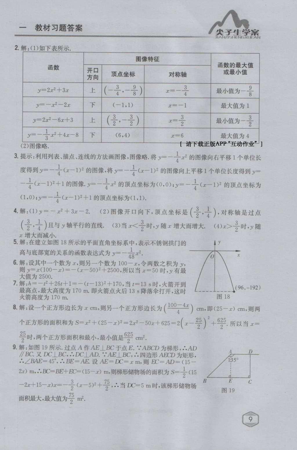 課本蘇科版九年級數(shù)學下冊 參考答案第22頁