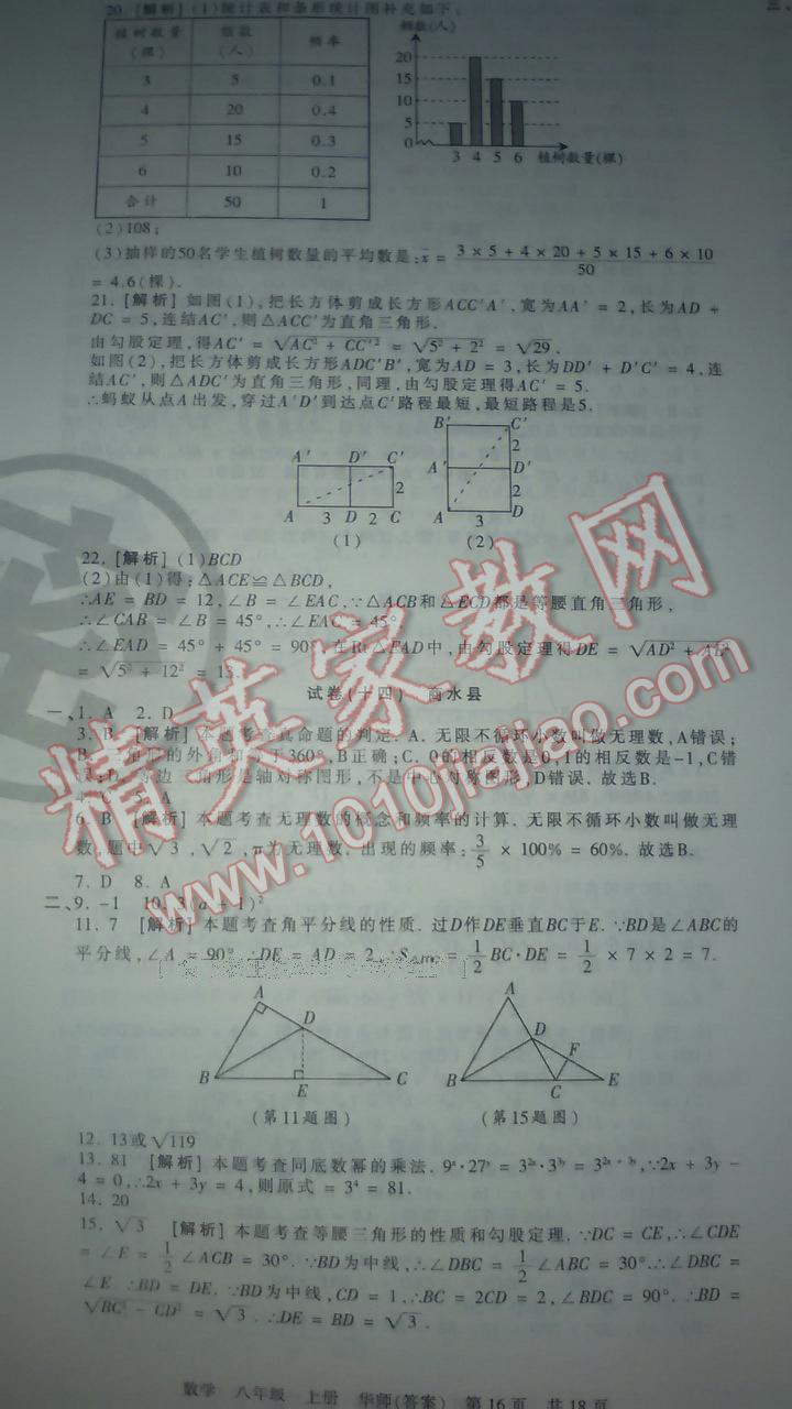 2016年王朝霞各地期末試卷精選八年級數(shù)學(xué)上冊人教版河南專版 第38頁