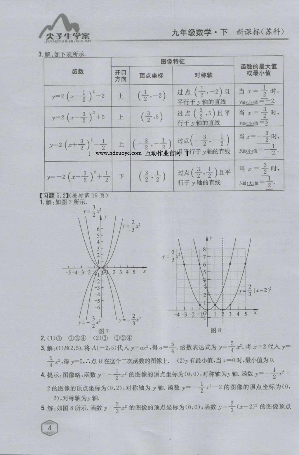 課本蘇科版九年級數(shù)學(xué)下冊 參考答案第17頁