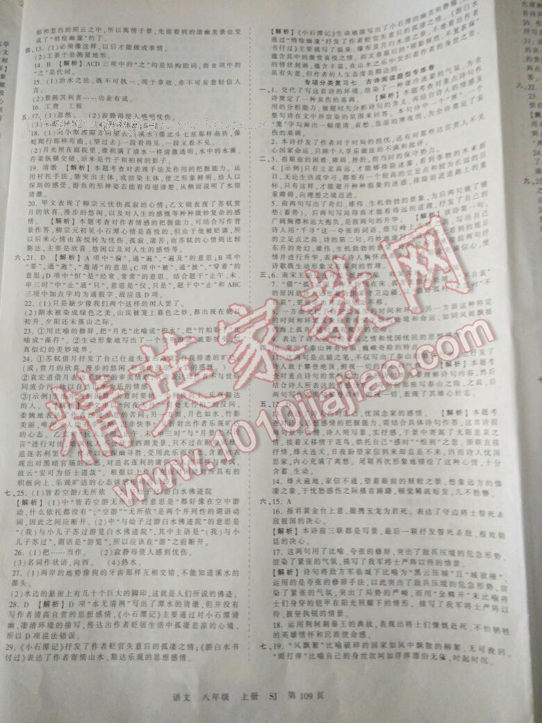 2016年王朝霞考點(diǎn)梳理時(shí)習(xí)卷八年級(jí)語(yǔ)文上冊(cè)蘇教版 第52頁(yè)