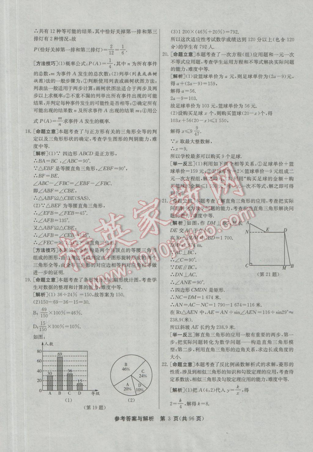 2017年春雨教育考必勝貴州省中考試卷精選數(shù)學(xué) 參考答案第3頁