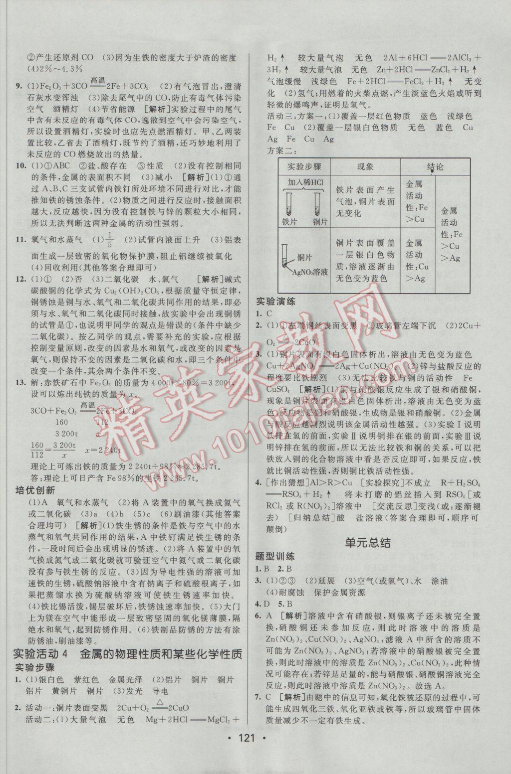 2017年同行學(xué)案學(xué)練測(cè)九年級(jí)化學(xué)下冊(cè)人教版 參考答案第3頁(yè)