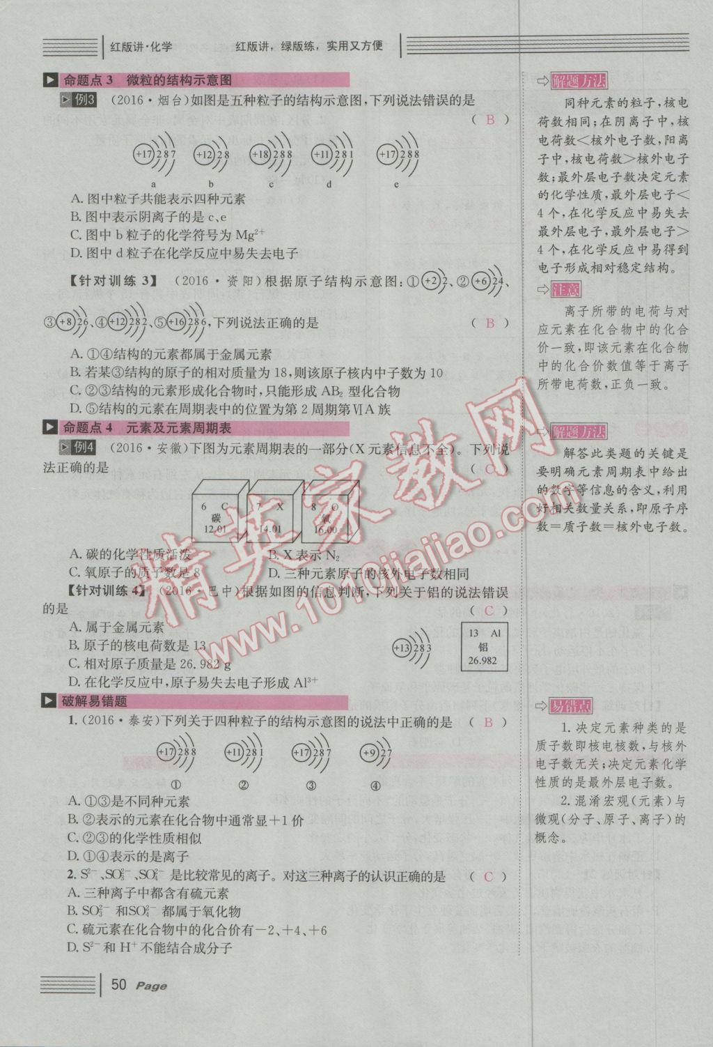 2017年南充火線100天中考滾動(dòng)復(fù)習(xí)法化學(xué) 紅版講主題二到五參考答案第116頁(yè)