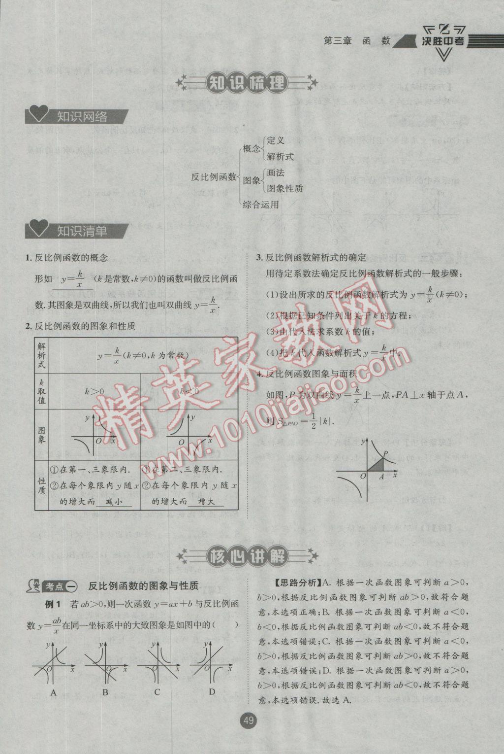 2017年決勝中考初中全程復(fù)習(xí)數(shù)學(xué)安徽專版 第一輪第三章參考答案第110頁