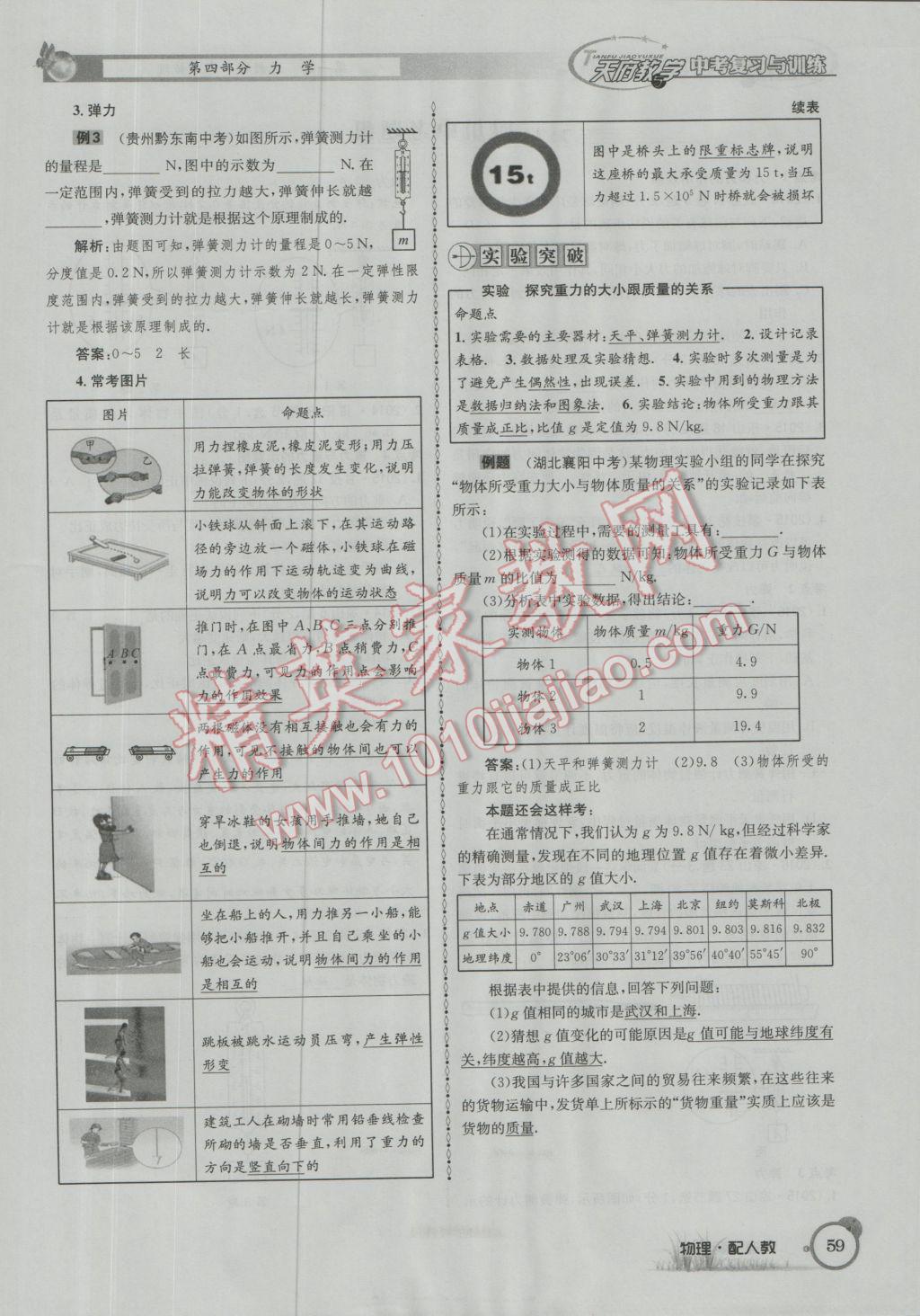 2017年天府教與學(xué)四川中考復(fù)習(xí)與訓(xùn)練物理人教版 第一篇第四部分參考答案第140頁