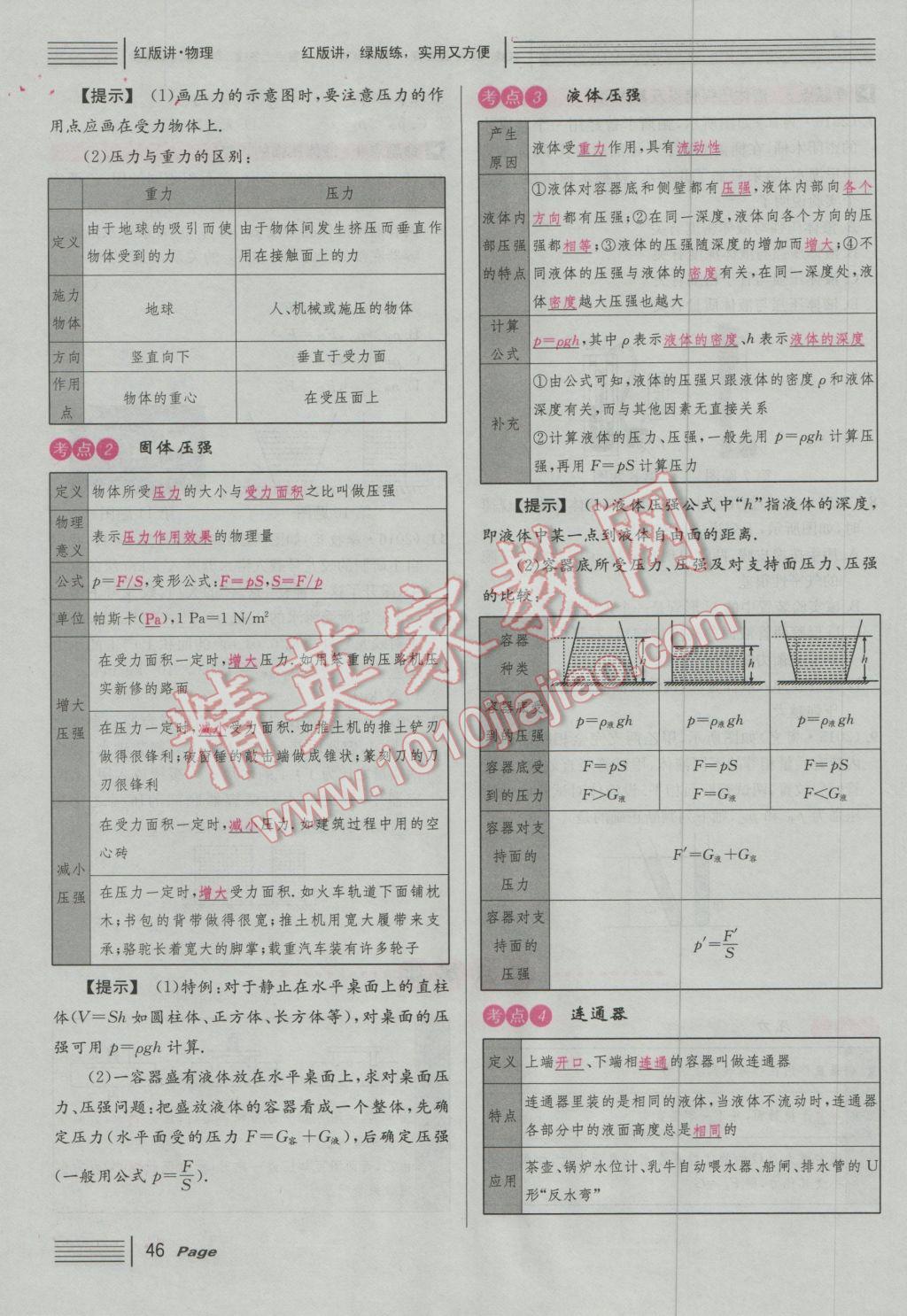 2017年南充火線100天中考滾動復(fù)習(xí)法物理 紅版講模塊四參考答案第152頁