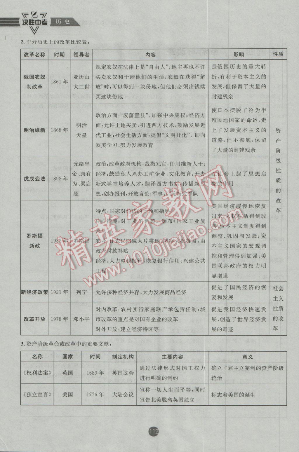 2017年決勝中考?xì)v史南充專版 第二編參考答案第113頁(yè)