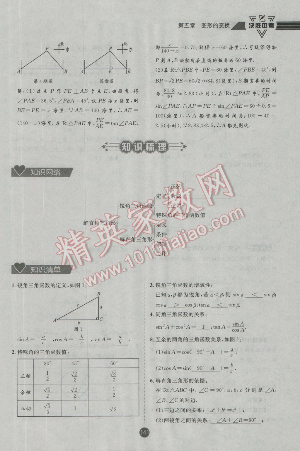 2017年決勝中考初中全程復習數(shù)學安徽專版 第一輪第五章第六章參考答案第152頁