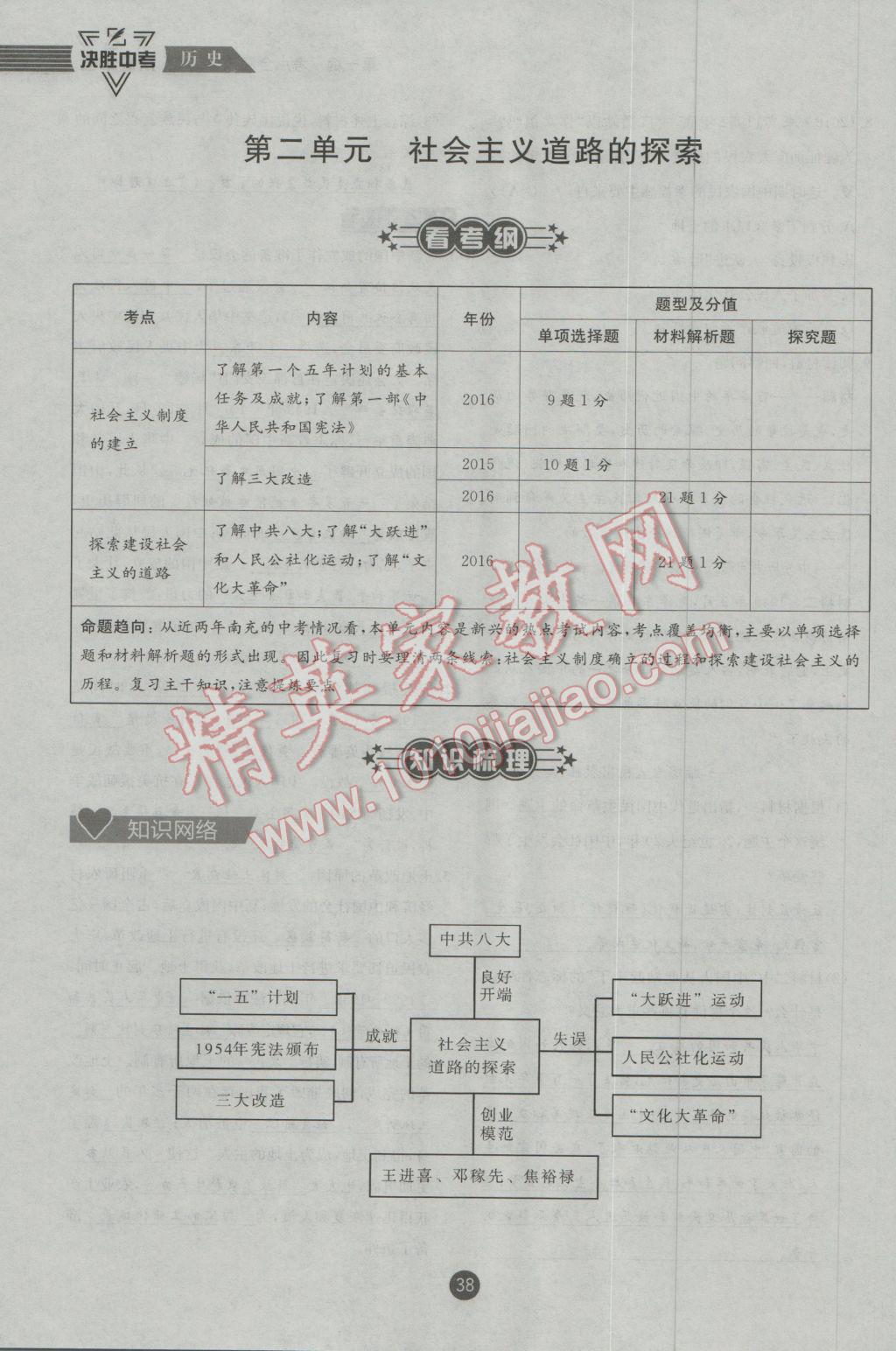 2017年決勝中考?xì)v史南充專版 第一編板塊一板塊二參考答案第39頁(yè)