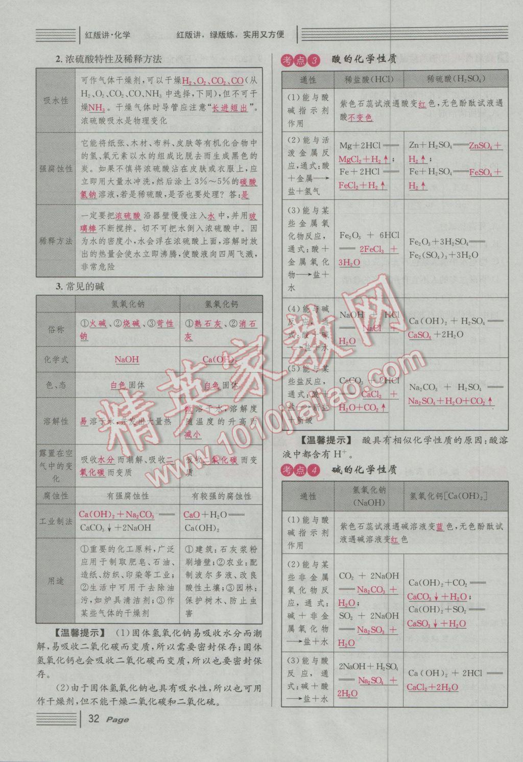 2017年南充火线100天中考滚动复习法化学 红版讲主题一参考答案第98页