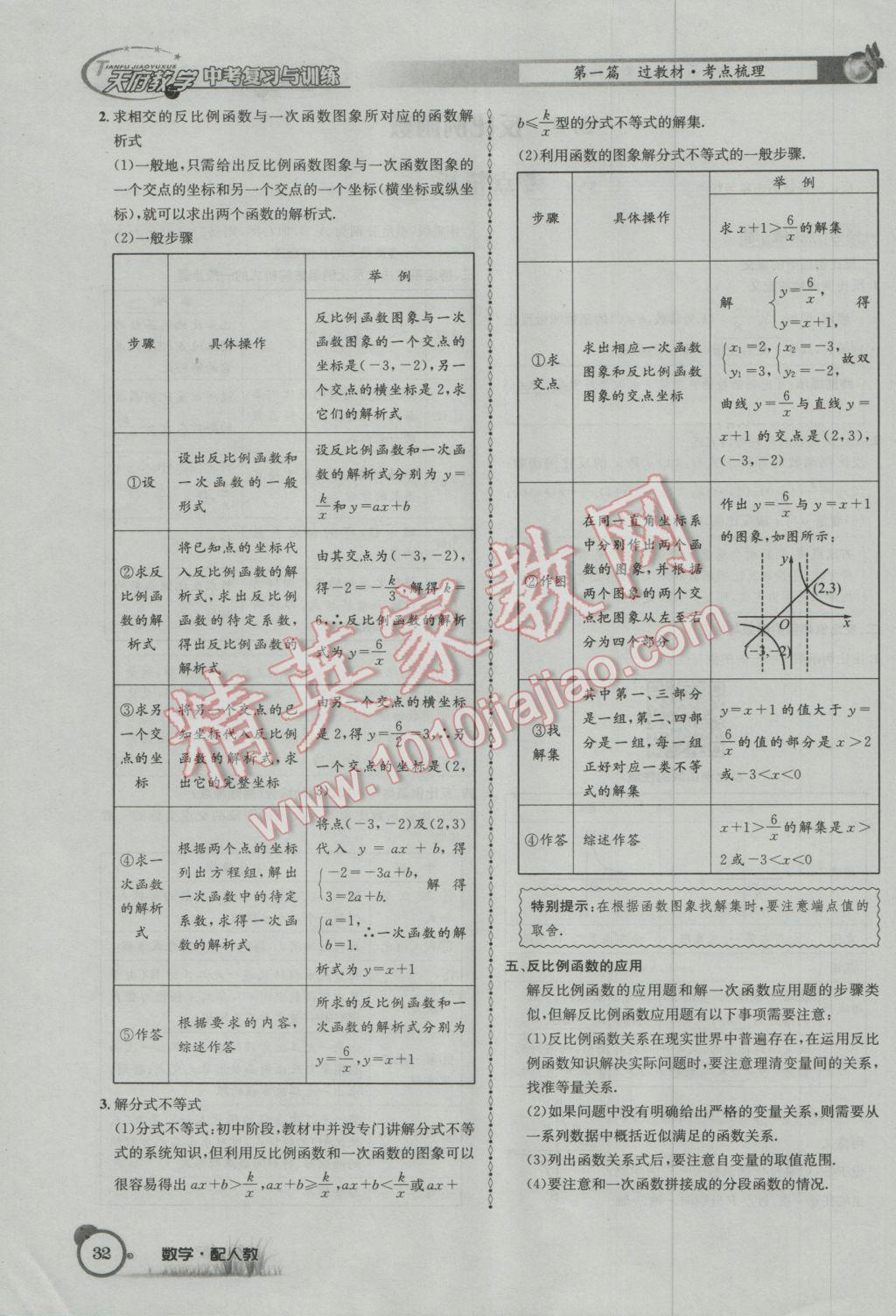 2017年天府教與學(xué)四川中考復(fù)習(xí)與訓(xùn)練數(shù)學(xué)人教版 第一篇第一到第四章參考答案第64頁