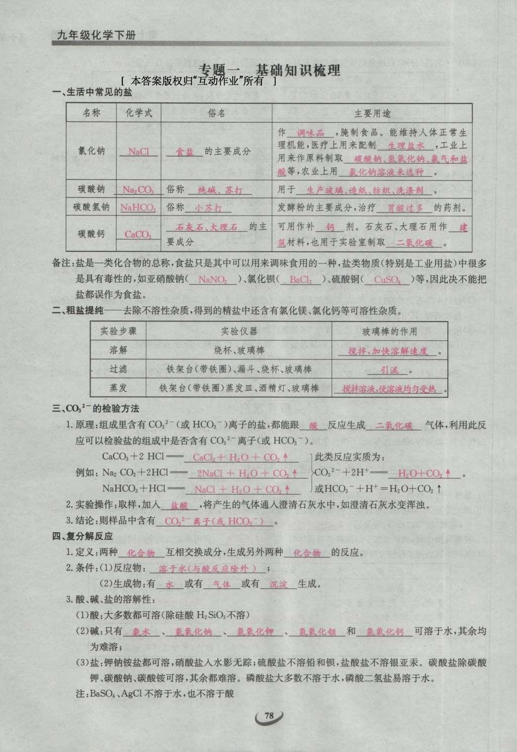 2017年思維新觀察九年級化學(xué)下冊 第十一單元 鹽 化肥第96頁